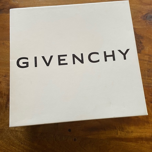 Givenchy Cream Box with Black Logo and Shoe Bags